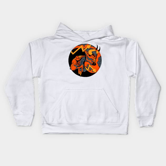 Orangrey Bull and Bear Kids Hoodie by kenallouis